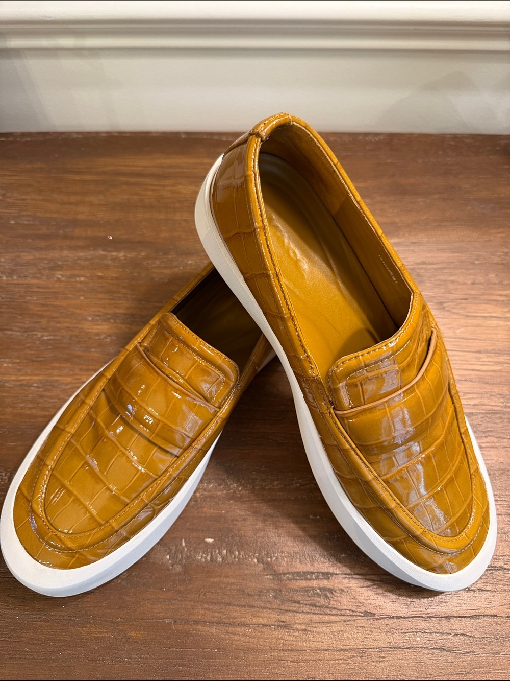 VINCE Ghita Croc Embossed Loafer
